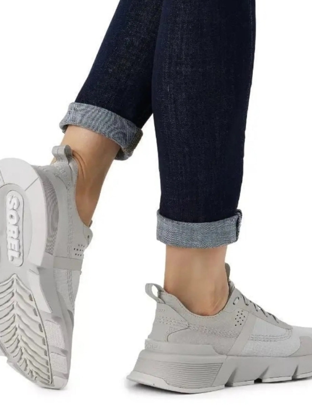 Sorel Women's Kinetic Rush Ripstop Sneaker Grey Size 8/39
